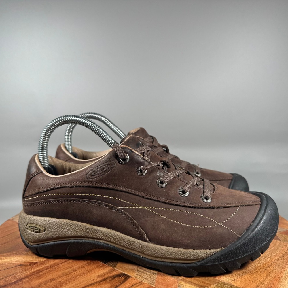 KEEN Presidio Brown Leather Walking Shoes Womens 7.5 1007732 Lace Up Hiking